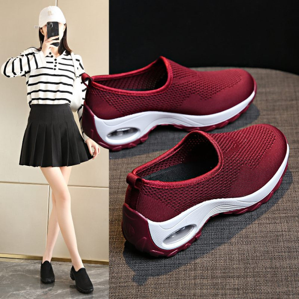Soft sole elderly shoes women s sports wide foot mother shoes one step spring and summer middle aged grandmother shoes non slip walking shoes image 0
