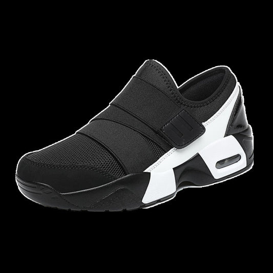 New women s sports shoes loafers lightweight and versatile black running shoes comfortable and not tiring thick soled lazy shoes