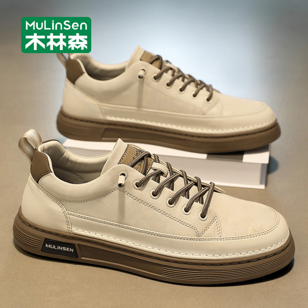 Mulinsen men s shoes 2025 new autumn work men s sneakers soft sole summer casual shoes small white trendy shoes image 20