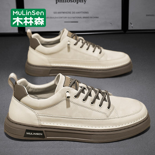 Mulinsen men s shoes 2025 new autumn work men s sneakers soft sole summer casual shoes small white trendy shoes