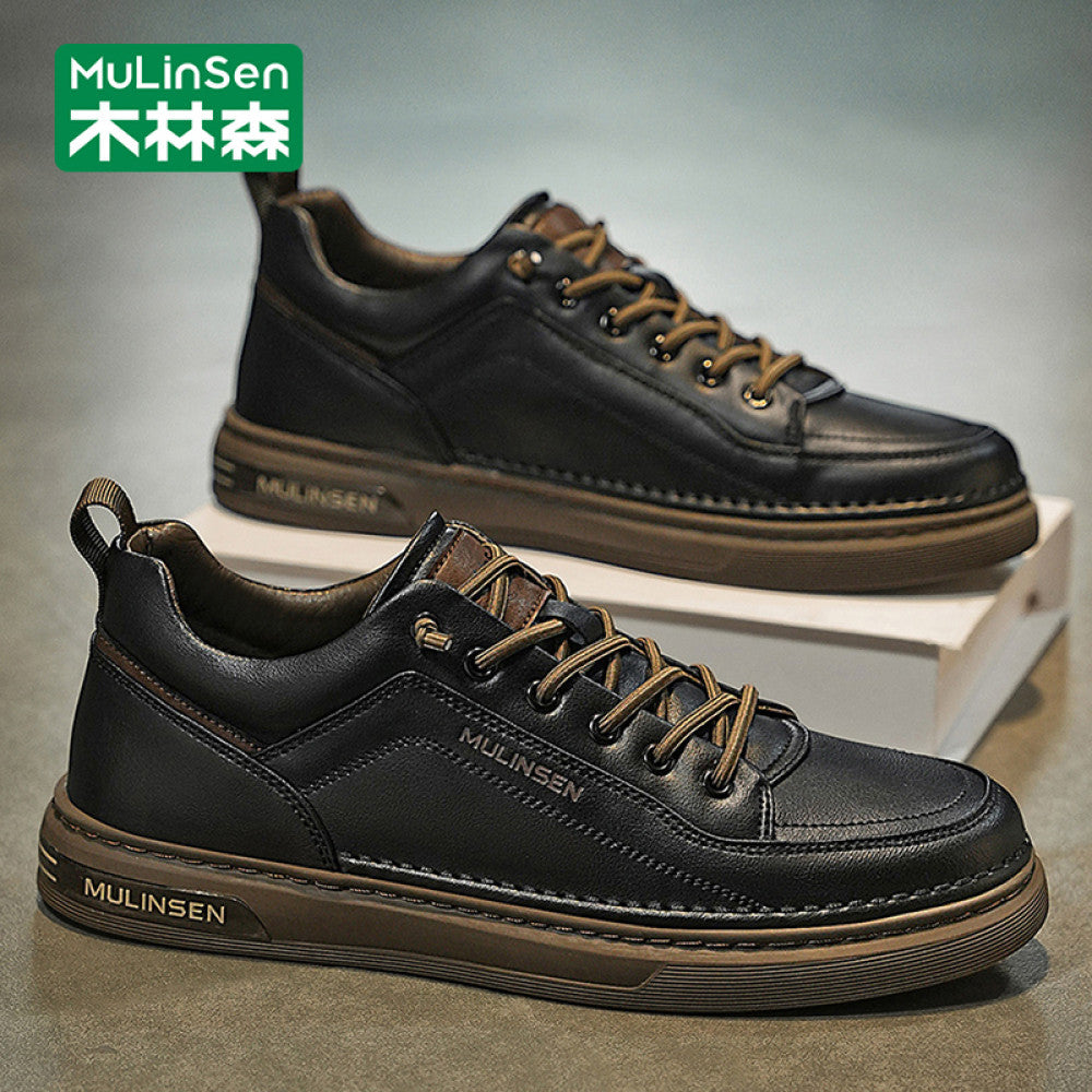 Mulinsen men s shoes 2025 new autumn work men s sneakers soft sole summer casual shoes small white trendy shoes image 86
