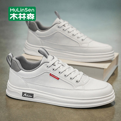 Mulinsen men s shoes 2025 new autumn work men s sneakers soft sole summer casual shoes small white trendy shoes