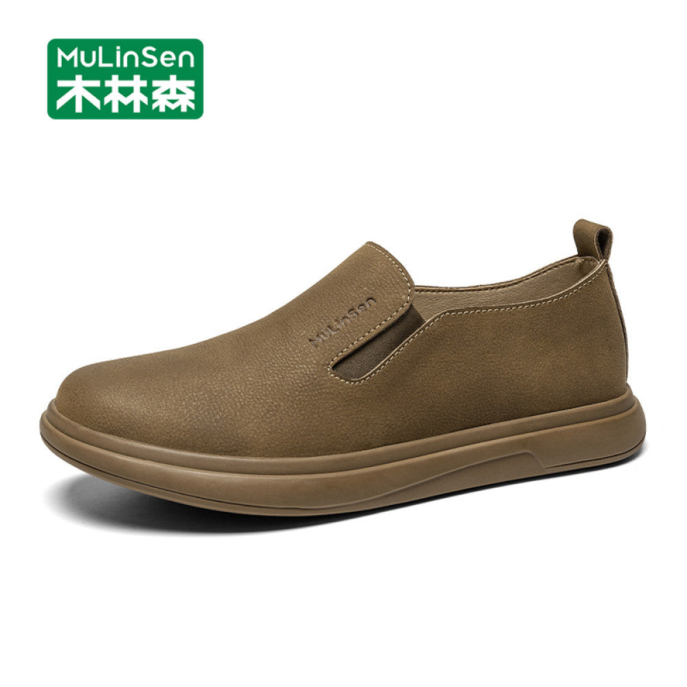 Mulinsen men s shoes autumn casual leather shoes men 2025 new driving soft sole slip on loafers summer image 111