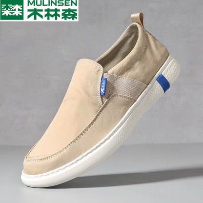 Mu Linsen canvas shoes for men in autumn 2025 new model for driving soft soled casual board shoes for men in summer image 37