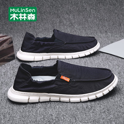 Mu Linsen canvas shoes for men in autumn 2025 new model for driving soft soled casual board shoes for men in summer image 93