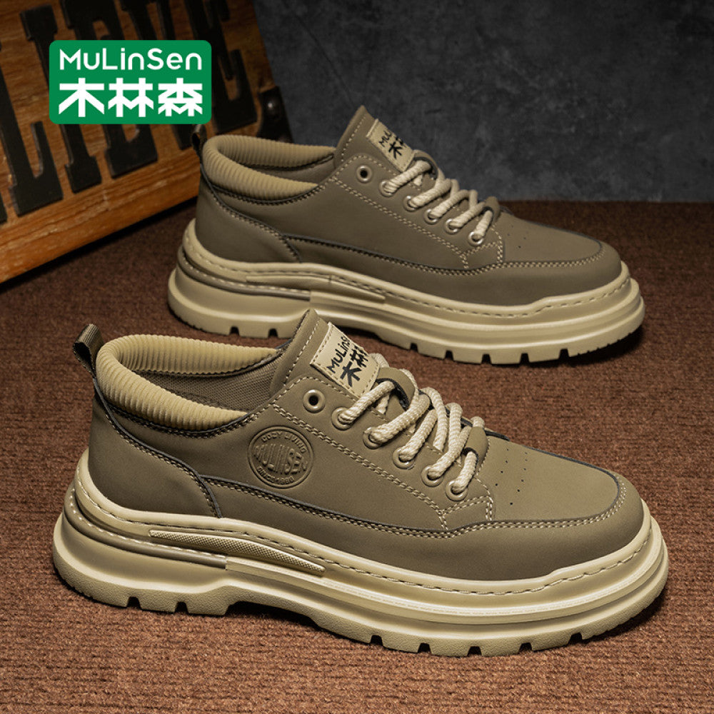 Mulinsen men s shoes winter 2025 new summer thick soled mountaineering workwear casual shoes men s slip on sports shoes image 85