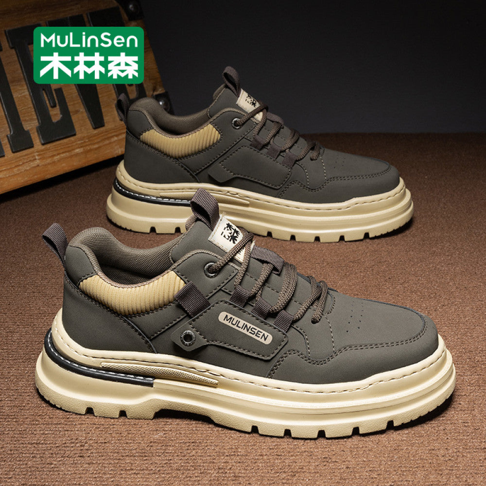 Mulinsen men s shoes winter 2025 new summer thick soled mountaineering workwear casual shoes men s slip on sports shoes image 18