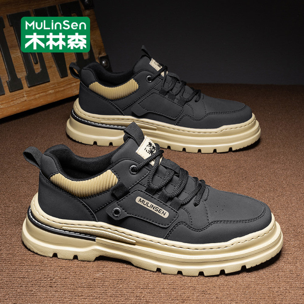 Mulinsen men s shoes winter 2025 new summer thick soled mountaineering workwear casual shoes men s slip on sports shoes image 28