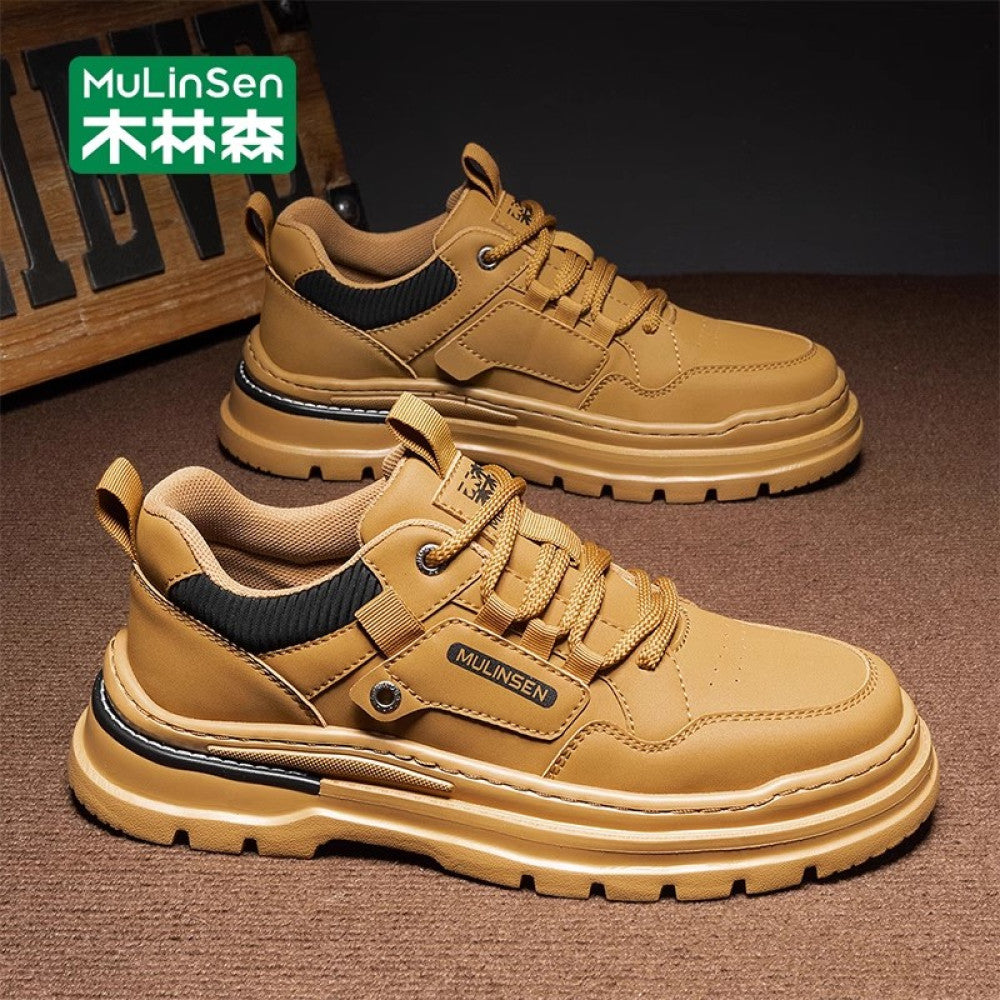 Mulinsen men s shoes winter 2025 new summer thick soled mountaineering workwear casual shoes men s slip on sports shoes image 40