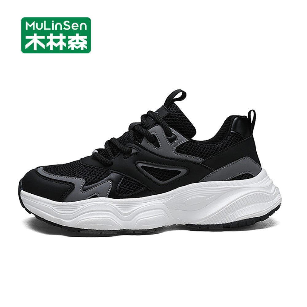Wooden Forest Men s Shoes Summer Breathable Flyknit Running Casual Black Dad Shoes Men s 2025 New Men s Sports Shoes image 11