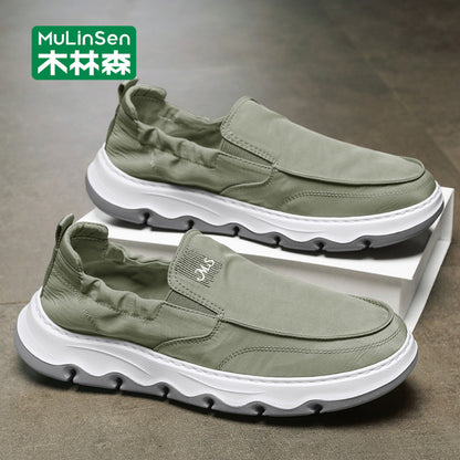 Mulinsen Old Beijing cloth shoes men s shoes 2025 new casual men s sneakers summer breathable lazy slip on trendy shoes