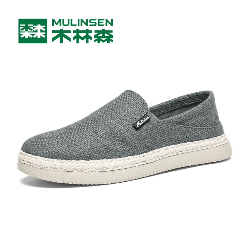 Mulinsen men s shoes summer breathable hollow creek tracing lightweight slip on mesh shoes men s woven sports leisure mesh shoes image 2