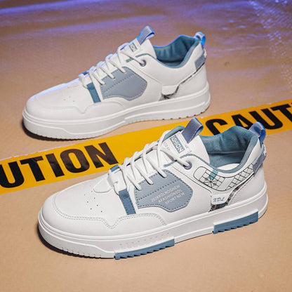 Men s shoes 2025 new summer breathable sports and leisure shoes men s versatile trendy white shoes student low top skateboard shoes image 2