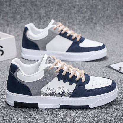 Men s shoes 2025 new summer breathable sports and leisure shoes men s versatile trendy white shoes student low top skateboard shoes image 35