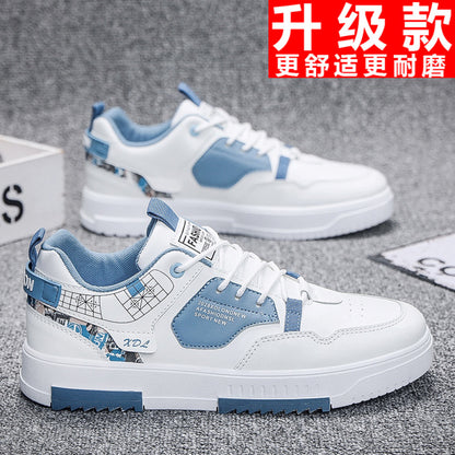 Men s shoes 2025 new summer breathable sports and leisure shoes men s versatile trendy white shoes student low top skateboard shoes image 58