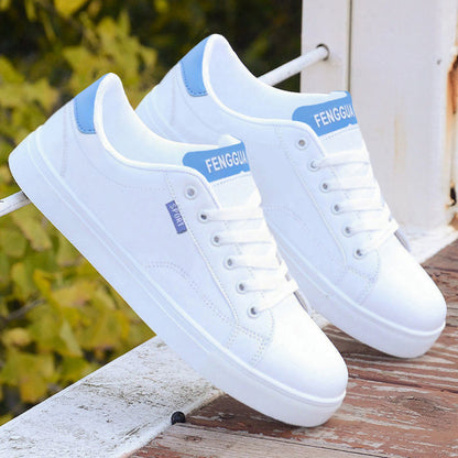 Men s shoes white shoes 2025 summer casual sports shoes student versatile low top waterproof small leather shoes men s trendy shoes image 59