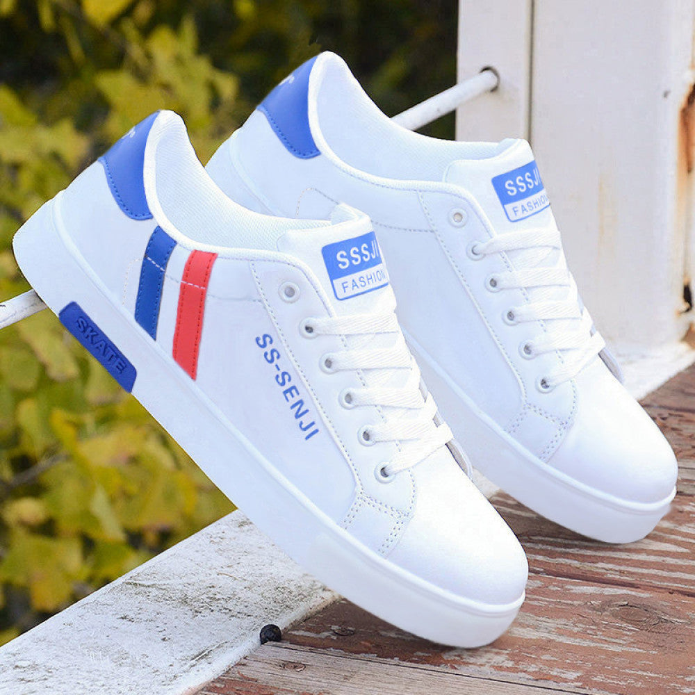 Men s shoes white shoes 2025 summer casual sports shoes student versatile low top waterproof small leather shoes men s trendy shoes image 116