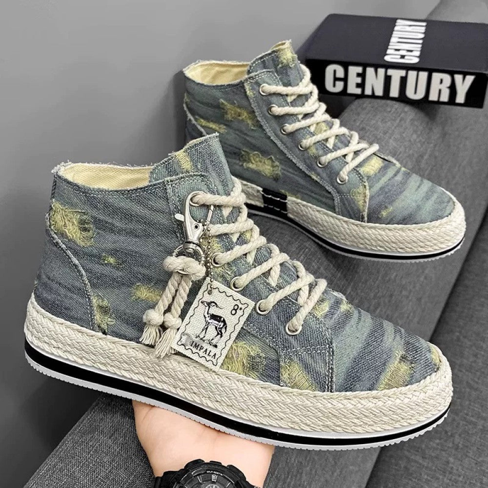 High top cloth shoes for men spring 2025 new versatile casual shoes for students anti slip men s workwear trendy shoes for men image 4