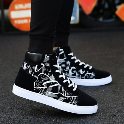 High top cloth shoes for men spring 2025 new versatile casual shoes for students anti slip men s workwear trendy shoes for men