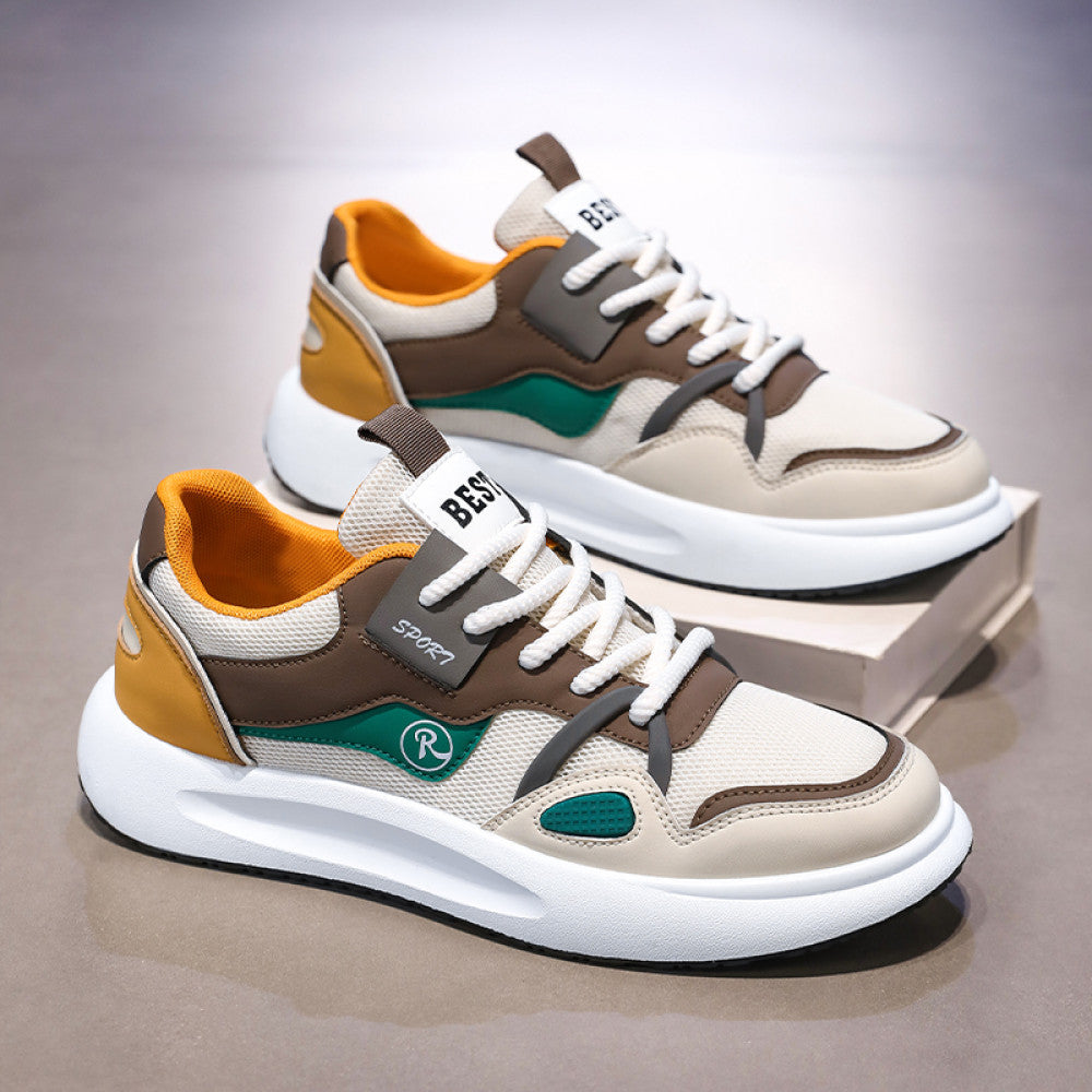 Summer men s new breathable mesh shoes men s Korean version trendy versatile sports shoes casual board shoes dad trendy shoes image 115