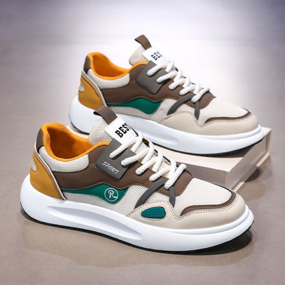 Summer men s new breathable mesh shoes men s Korean version trendy versatile sports shoes casual board shoes dad trendy shoes image 115