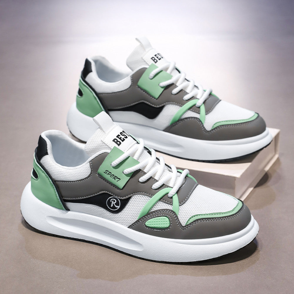 Summer men s new breathable mesh shoes men s Korean version trendy versatile sports shoes casual board shoes dad trendy shoes image 116