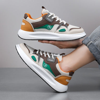 Summer men s new breathable mesh shoes men s Korean version trendy versatile sports shoes casual board shoes dad trendy shoes image 117