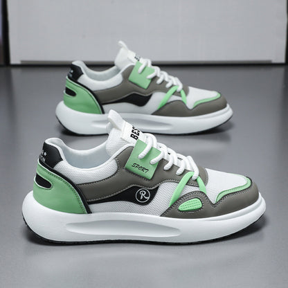 Summer men s new breathable mesh shoes men s Korean version trendy versatile sports shoes casual board shoes dad trendy shoes image 11