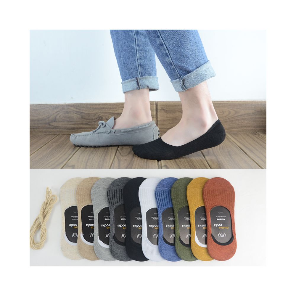Socks men pure cotton boat socks men summer thin shallow mouth invisible socks silicone anti slip bean shoes sock covers anti odor foot socks image 1