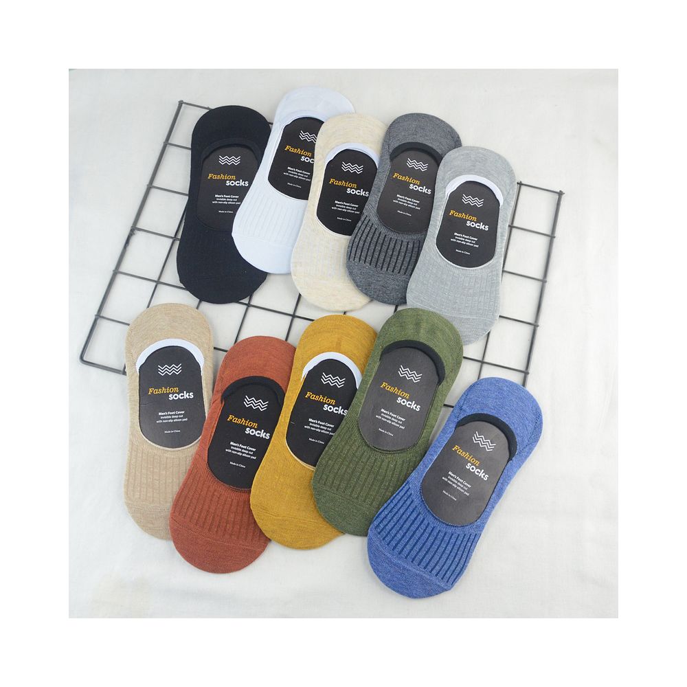 Socks men pure cotton boat socks men summer thin shallow mouth invisible socks silicone anti slip bean shoes sock covers anti odor foot socks image 4