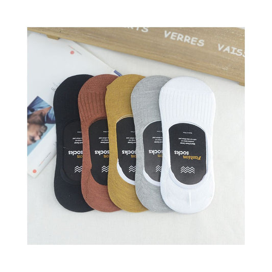 Socks men pure cotton boat socks men summer thin shallow mouth invisible socks silicone anti slip bean shoes sock covers anti odor foot socks