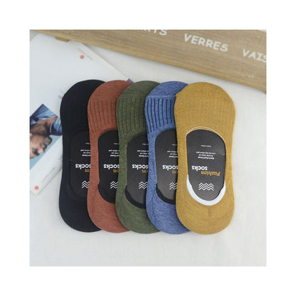 Socks men pure cotton boat socks men summer thin shallow mouth invisible socks silicone anti slip bean shoes sock covers anti odor foot socks image 8
