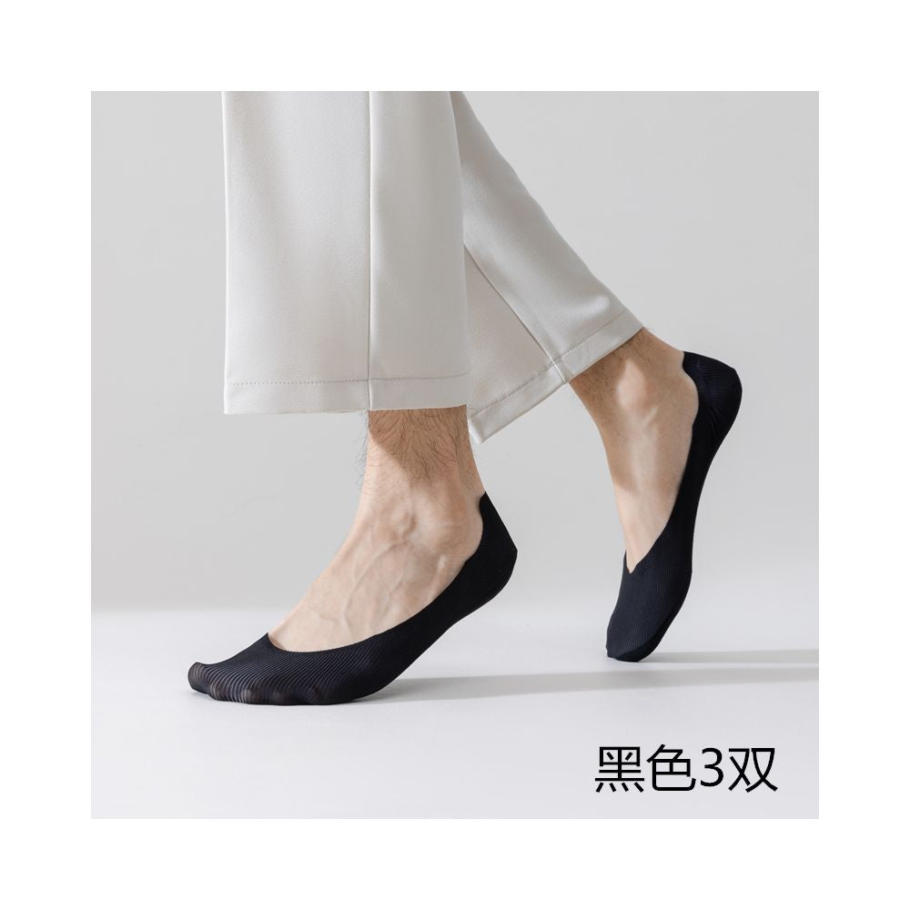 Boat socks for men in summer thin design anti slip and non falling heel socks men s short socks with shallow mouth invisible and seamless low cut pure cotton sole ice silk image 23