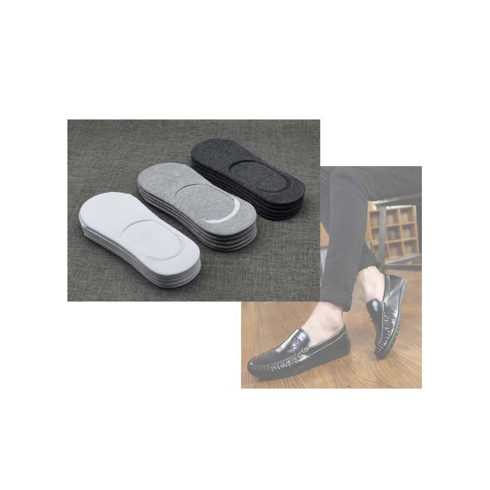 Socks for men bean shoes socks for summer anti slip boat pure cotton shallow mouth invisible socks black and white sole men s slippers image 78