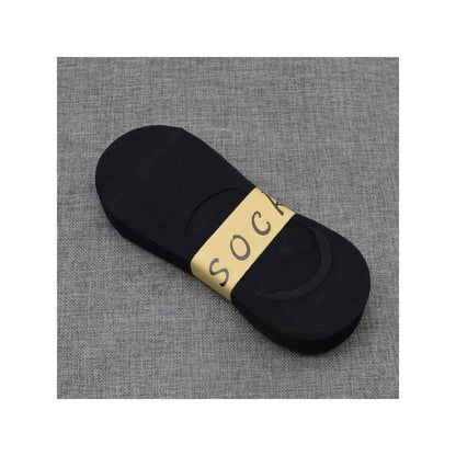 Socks for men bean shoes socks for summer anti slip boat pure cotton shallow mouth invisible socks black and white sole men s slippers image 10