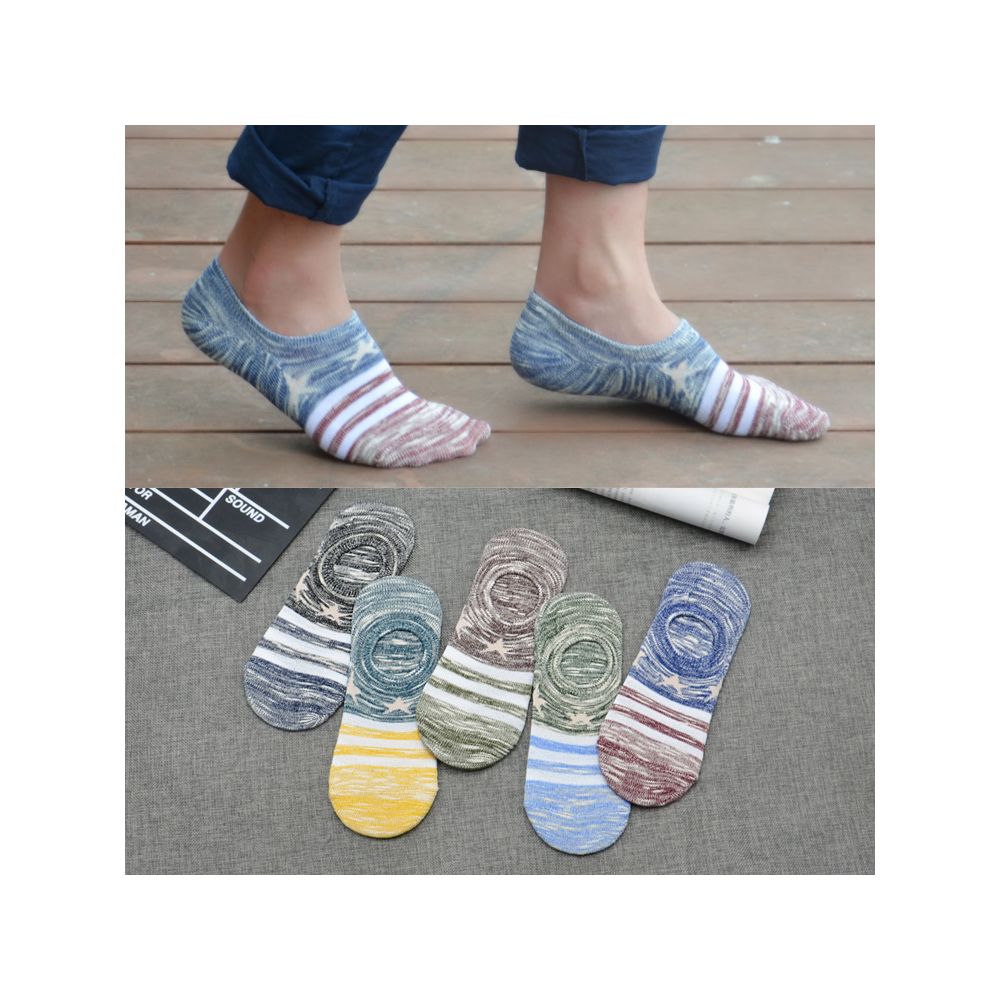 Socks for men bean shoes socks for summer anti slip boat pure cotton shallow mouth invisible socks black and white sole men s slippers image 48
