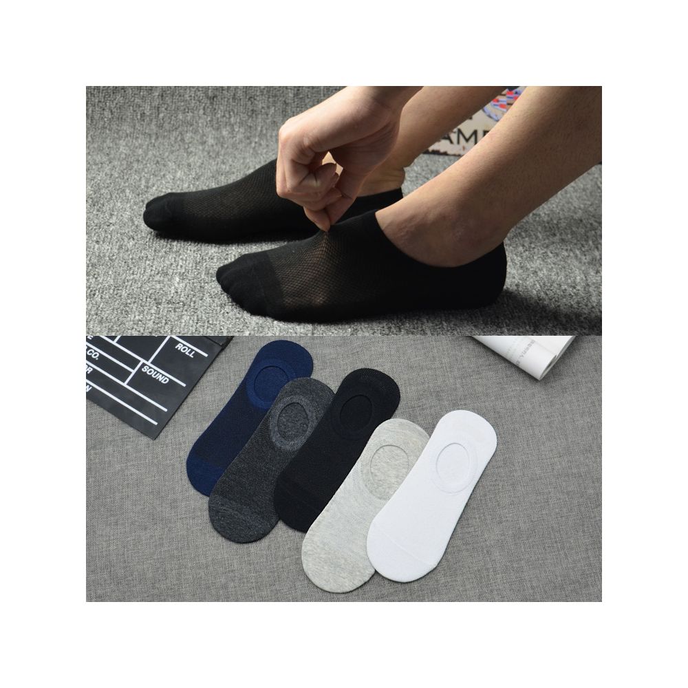 Socks for men bean shoes socks for summer anti slip boat pure cotton shallow mouth invisible socks black and white sole men s slippers image 54