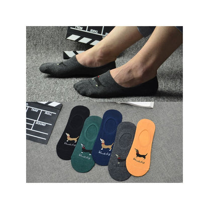 Socks for men bean shoes socks for summer anti slip boat pure cotton shallow mouth invisible socks black and white sole men s slippers image 63