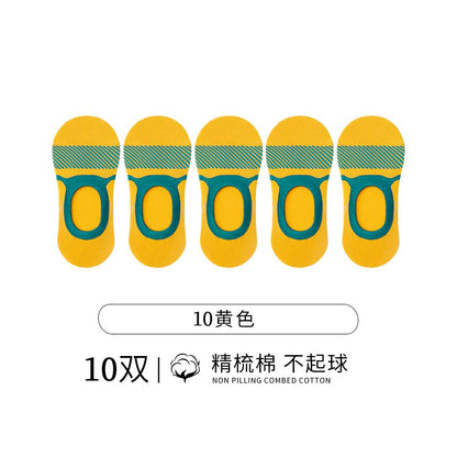 Socks men s boat socks made of pure cotton odorless men s style sweat absorbing summer thin and non slip all cotton shallow mouth socks no drop invisible heel image 38