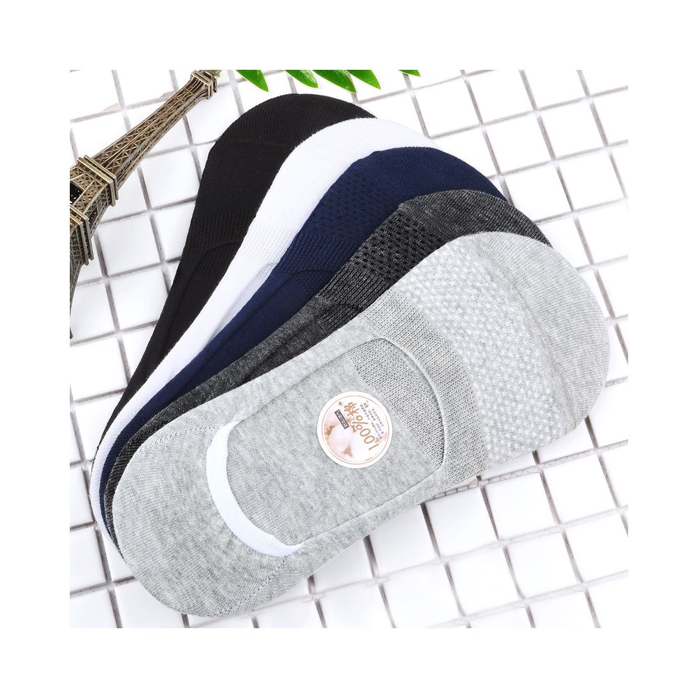 Langsha Socks Men s Boat Socks Summer Thin Shallow Mouth Invisible Socks Bean Socks Men s Pure Cotton Non Falling Heel Socks Summer image 4