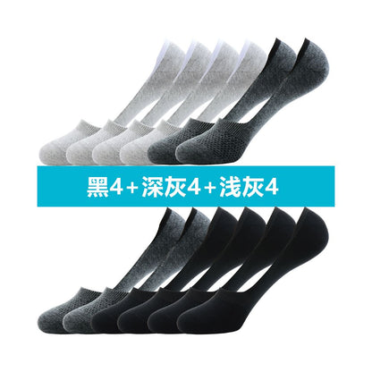 Langsha Socks Men s Boat Socks Summer Thin Shallow Mouth Invisible Socks Bean Socks Men s Pure Cotton Non Falling Heel Socks Summer image 16