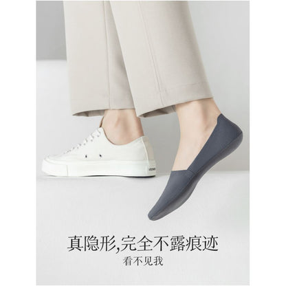 Socks for men boat socks for spring and autumn pure cotton all cotton anti odor sweat absorbing breathable silicone anti slip invisible socks for men short socks image 4