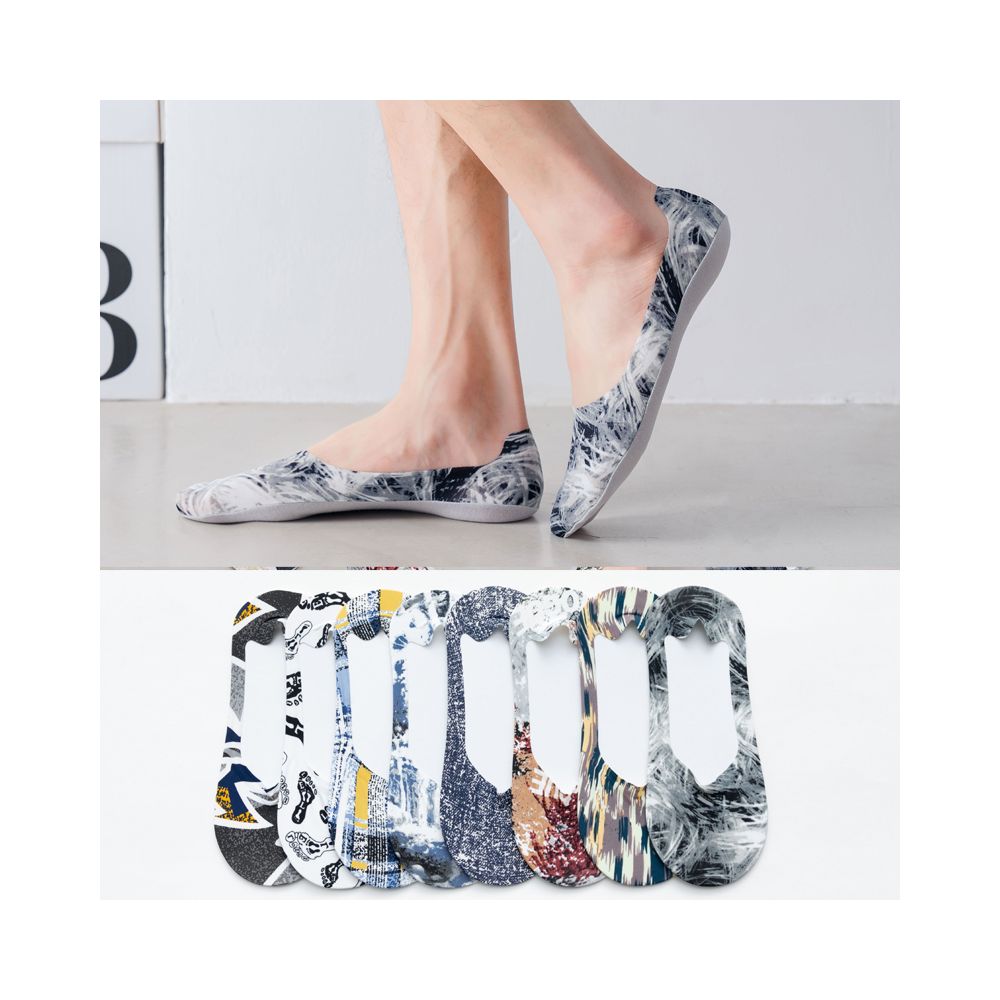 Ship socks men s trendy ins invisible summer thin silicone anti slip pure cotton socks anti odor sweat absorbing ice silk personalized socks image 2