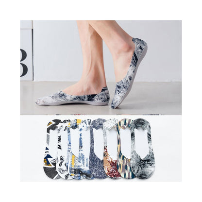 Ship socks men s trendy ins invisible summer thin silicone anti slip pure cotton socks anti odor sweat absorbing ice silk personalized socks image 2
