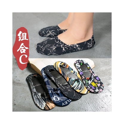 Invisible socks men s ice silk boat socks summer thin anti odor short socks shallow mouth silicone anti slip cotton bottom socks men s trend image 11