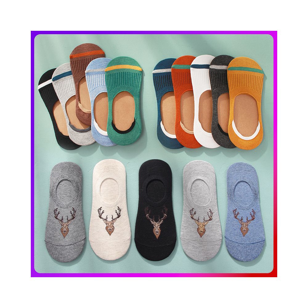 Socks men s summer boat socks thin cotton socks silicone anti slip invisible socks breathable sweat absorbing short socks low cut shallow mouth men s socks image 15