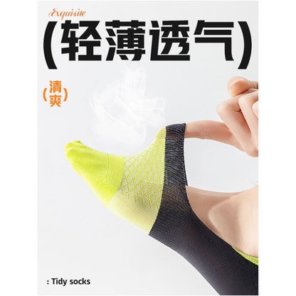 Men s socks boat socks summer thin cotton deodorant shallow summer invisible non fall with men s socks seamless image 12