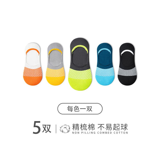 Men s socks boat socks summer thin cotton deodorant shallow summer invisible non fall with men s socks seamless