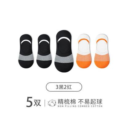 Men s socks boat socks summer thin cotton deodorant shallow summer invisible non fall with men s socks seamless