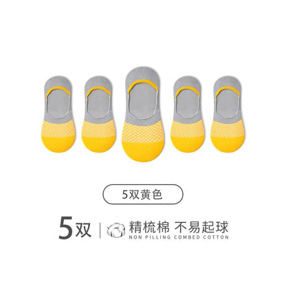 Men s socks boat socks summer thin cotton deodorant shallow summer invisible non fall with men s socks seamless image 2